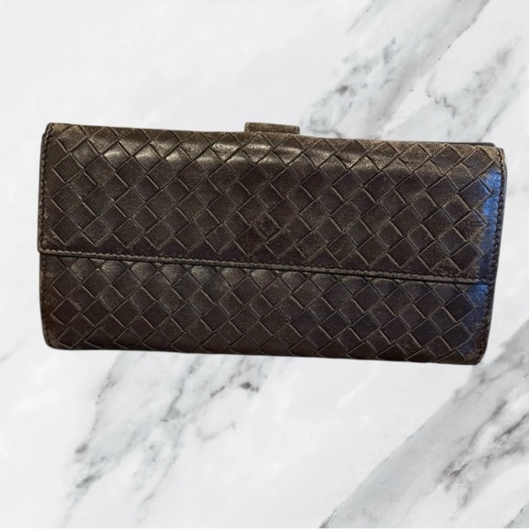 Bottega Veneta Brown Intrecciato Leather Wallet - Picture 2 of 7